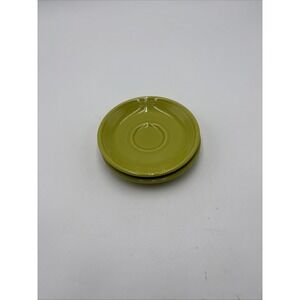 Vtg Fiesta Ware Homer Laughlin Sage Green Saucers Lot Of 2 Lead Free Replacement